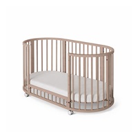 Detská rastúca postieľka 3v1 oválna + matrac New Baby kašmírová