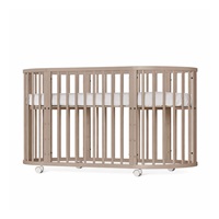 Detská rastúca postieľka 3v1 oválna + matrac New Baby kašmírová