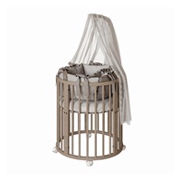 Detská rastúca postieľka 3v1 oválna + matrac New Baby kašmírová