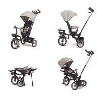 Luxusná detská trojkolka s osvetlením Milly Mally Twinkle grey (ROZBALENÉ)