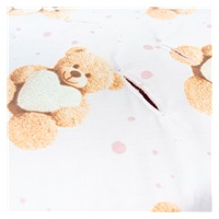 Zateplená zavinovačka do autosedačky New Baby Love Teddy Bear pink