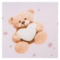 Bavlnené prestieradlo do postieľky New Baby Love Teddy Bear 120x60 cm pink