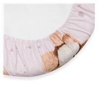 Bavlnené prestieradlo do kočíka New Baby Love Teddy Bear pink 35x75 cm