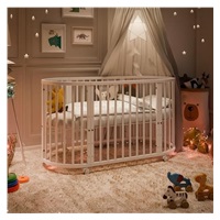 Detská rastúca postieľka 3v1 oválna + matrac New Baby biela