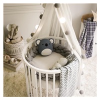 Detská rastúca postieľka 3v1 oválna + matrac New Baby biela