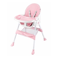 Jedálenská stolička Baby Mix Nora dusty pink