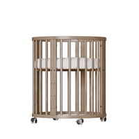 Detská rastúca postieľka 3v1 oválna + matrac New Baby orechová