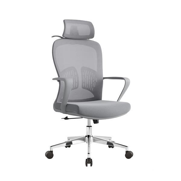 Ergonomická kancelárska stolička Baby Mix s opierkou hlavy a bedrovou opierkou čierna