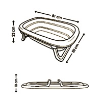 Skladacia plastová vanička Tega Baby blue