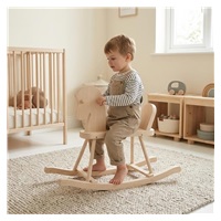 Drevený hojdací koník pre deti Baby Mix prírodný