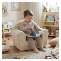 Detské manšestrové kreslo New Baby cream