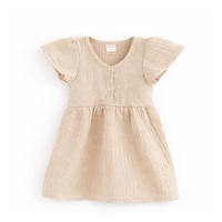 Dojčenské mušelínové šaty New Baby beige