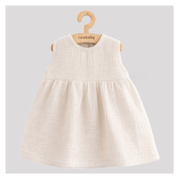 Dojčenské mušelínové šaty New Baby Ella linen