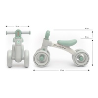 Detské odrážadlo s LED svetlom Milly Mally FLIXY grey