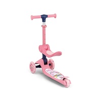 Trojkolesová balančná kolobežka-scooter so sedadlom FUZZY pre deti pink