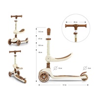 Trojkolesová balančná kolobežka-scooter so sedadlom FUZZY pre deti classic