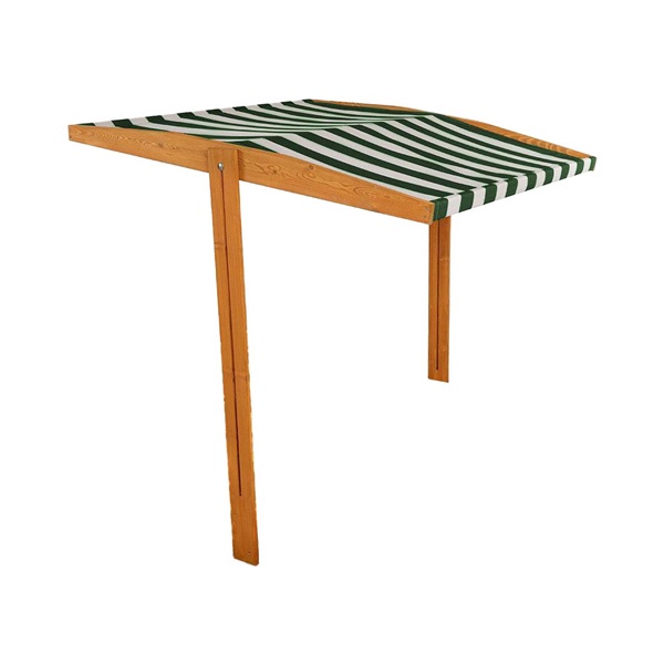 Strieška pre detské drevené pieskovisko Baby Mix 120x120 cm zeleno-biela (poškodený obal)