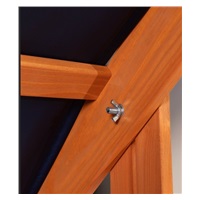 Strieška pre detské drevené pieskovisko Baby Mix 120x120 cm zeleno-biela (poškodený obal)