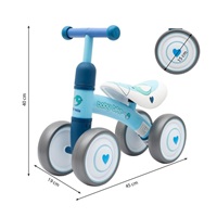 Detské odrážadlo Baby Mix Baby Bike Čierna biela football (Zánovný)