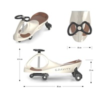 Detské gravitačné odrážadlo Gravity Milly Mally beige brown