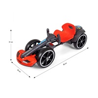 Elektrická motokára  s diaľkovým ovládaním a LED efektmi GOKART BOLT Milly Mally red