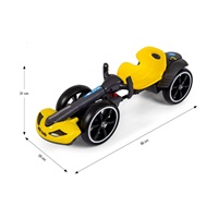 Elektrická motokára  s diaľkovým ovládaním a LED efektmi GOKART BOLT Milly Mally yellow