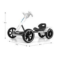Elektrická motokára  s diaľkovým ovládaním a LED efektmi GOKART BOLT Milly Mally white