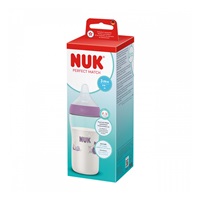 Kojenecká fľaša NUK Perfect Match s kontrolou teploty Hippo 260 ml