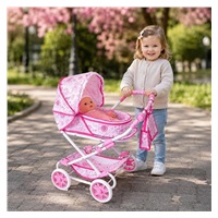 Detský kočík pre bábiky 2v1 New Baby Monika Flowers