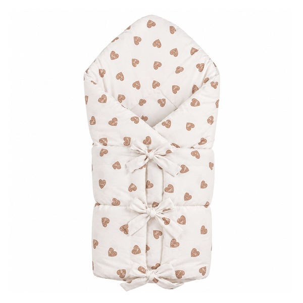Klasická šnurovacia zavinovačka New Baby srdiečka