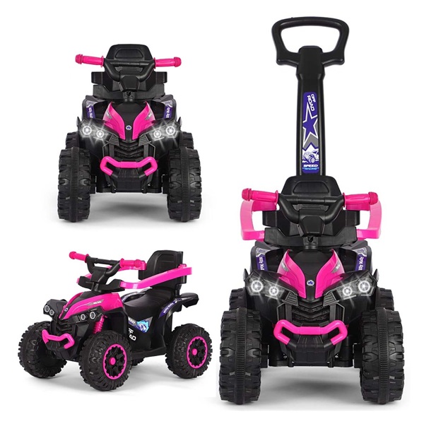 Detské odrážadlo s vodiacou tyčou Milly Mally Wild 3v1 pink