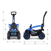 Detské odrážadlo s vodiacou tyčou Milly Mally Wild 3v1 blue