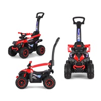 Detské odrážadlo s vodiacou tyčou Milly Mally Wild 3v1 red