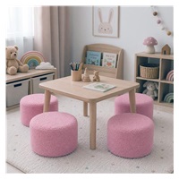 Detská taburetka New Baby Teddy pink