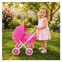 Detský kočík pre bábiky New Baby Anička ružový