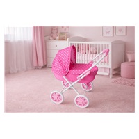 Detský kočík pre bábiky New Baby Anička ružový