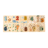 Drevené puzzle s číslami pre najmenších Baby Mix
