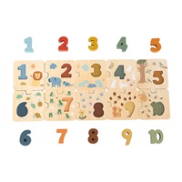 Drevené puzzle s číslami pre najmenších Baby Mix