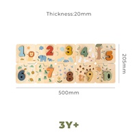 Drevené puzzle s číslami pre najmenších Baby Mix