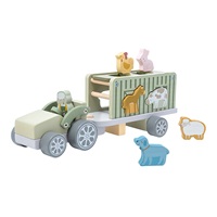 Drevené nákladné auto Safari s kockami Baby Mix