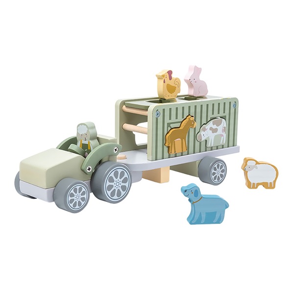 Drevené nákladné auto Safari s kockami Baby Mix