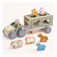 Drevené nákladné auto Safari s kockami Baby Mix