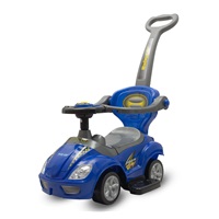 Detské odrážadlo s vodiacou tyčou 3v1 Baby Mix Mega Car modré (Poškodený obal)