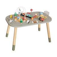 Detský drevený Montessori hrací stolík s aktivitami Baby Mix