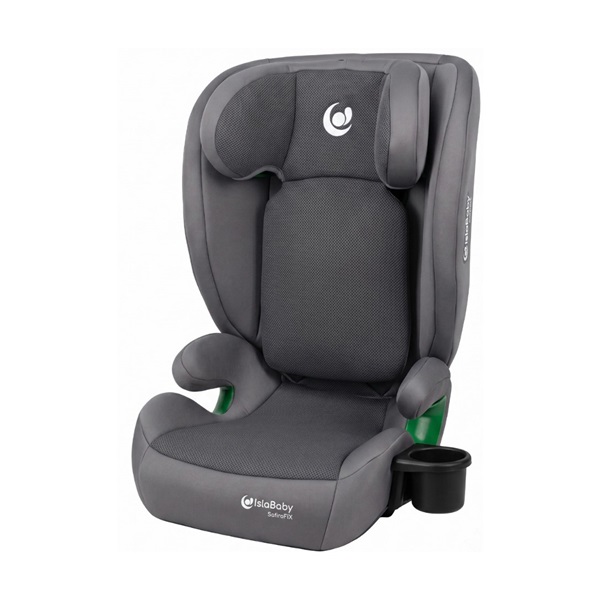 IslaBaby SafiroFix i-Size – autosedačka 100–150 cm, 15–36 kg s ISOFIX | Mesh Grey