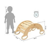Drevená Montessori balančná hojdačka prírodná