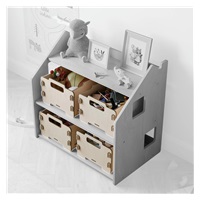 Drevený úložný box na hračky prírodný