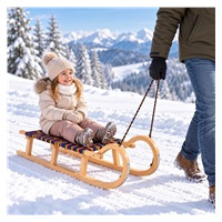 Klasické drevené sánky s povrazom 120 cm  BAYO