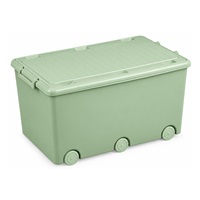 Viacúčelový box na hračky na kolieskach Tega light green