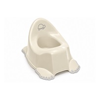 Hrajúci detský nočník protišmykový Turtle light beige